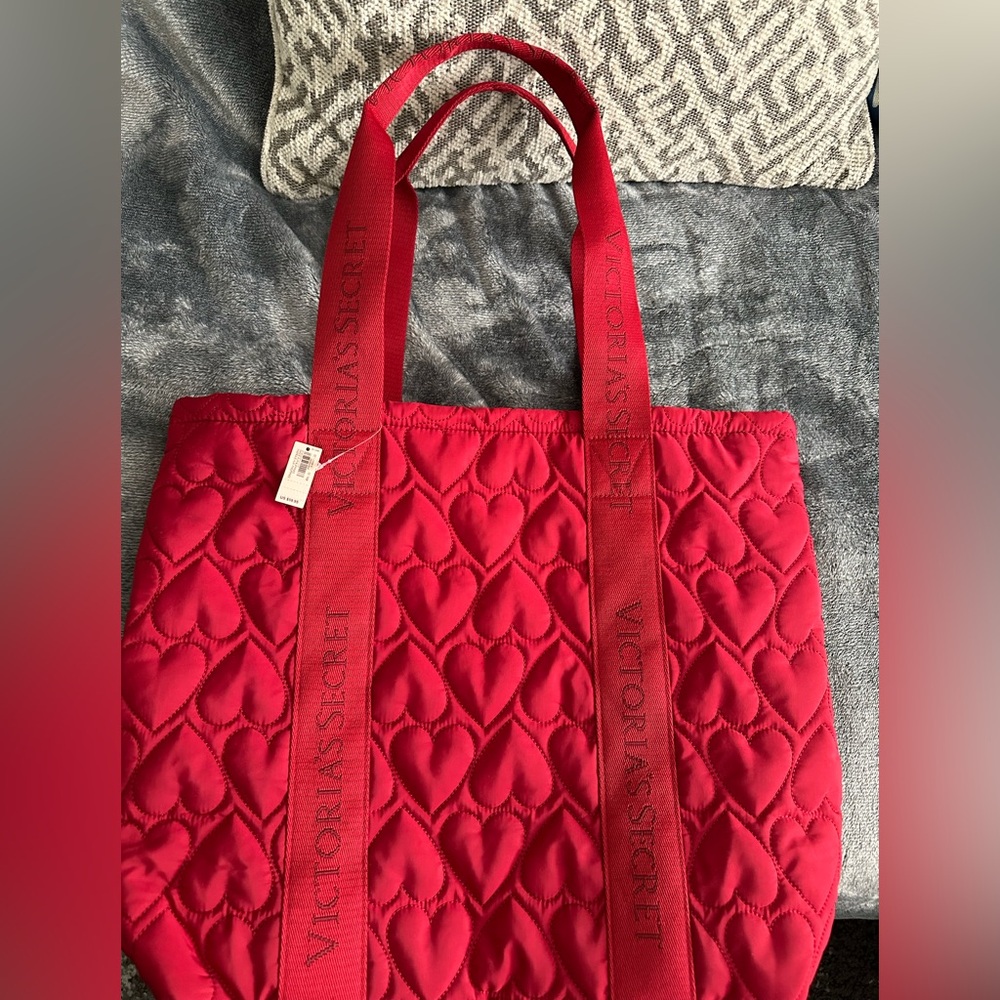 Victoria's Secret Red Tote Bag with Elegant Design, new with tag !